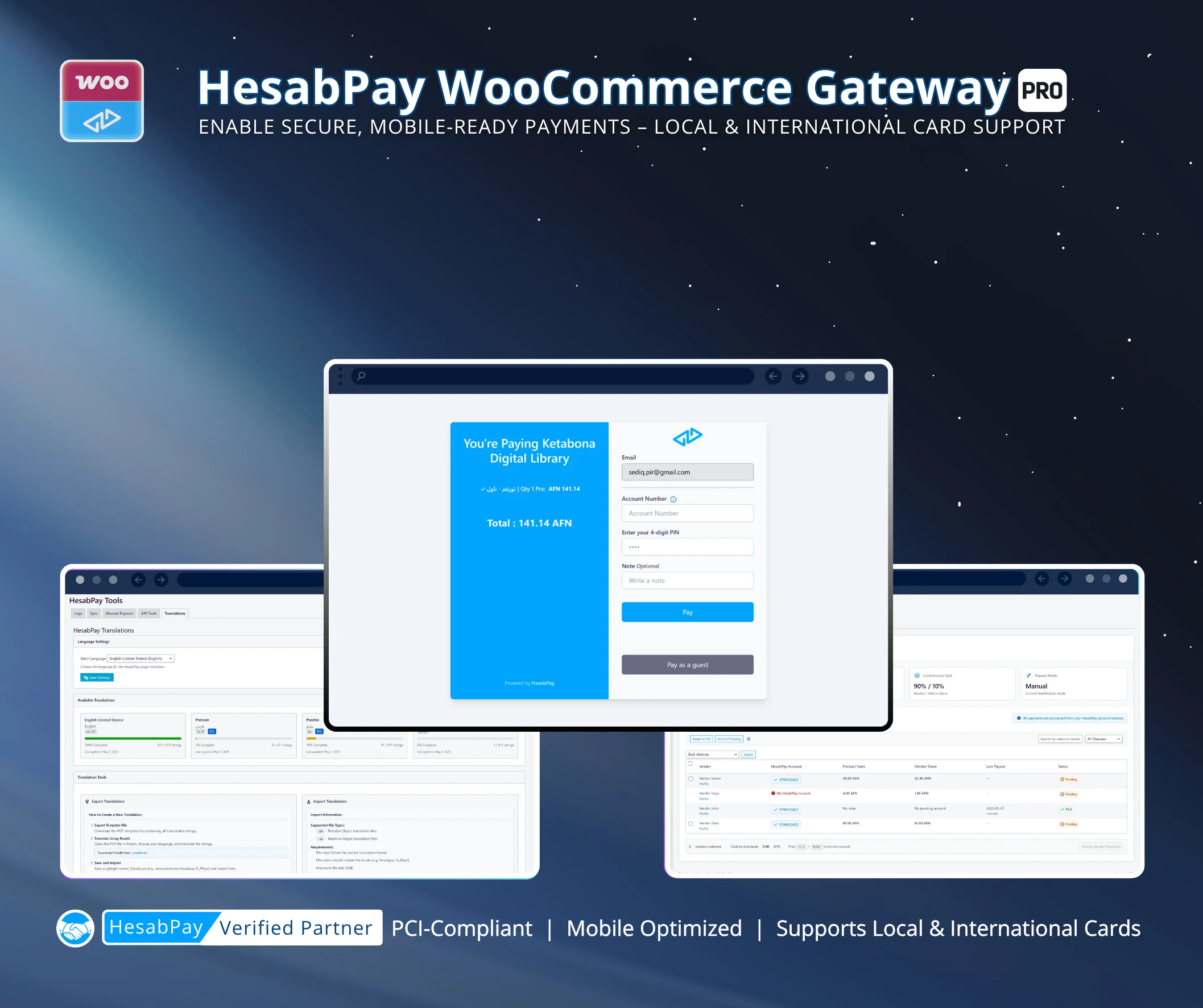 HesabPay WooCommerce Gateway Plugin for secure Afghan online payments